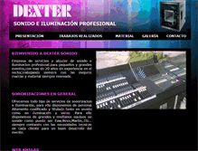 Tablet Screenshot of dextersonido.com